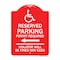 Signmission Modern Isa Connecticut Reserved Parking Permit Required Violators Fin Alum, 18" x 24", RW-1824-23873 A-DES-RW-1824-23873 - alternate 1